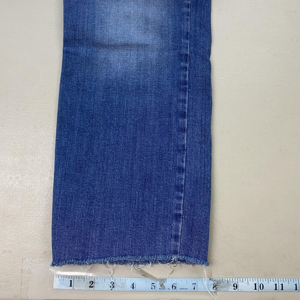 Fran Denim Heather Jeans Womens 31 Medium Wash Mid Rise Straight Crop 33x26 - Picture 6 of 12
